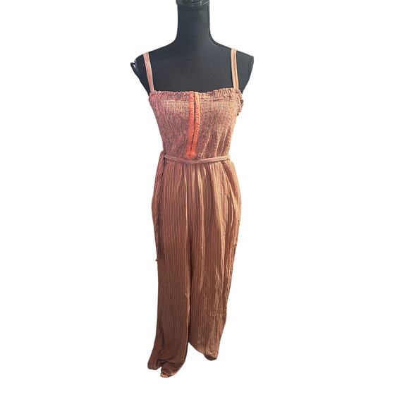 Aeropostale Striped Smocked-Bodice Jumpsuit – Women’s - Picture 1 of 8